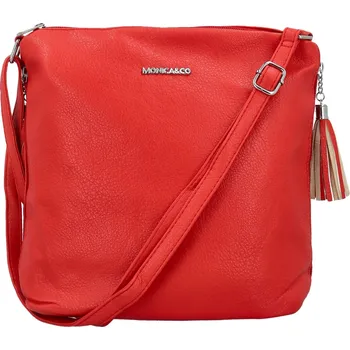 Praktická dámská větší crossbody taška Edmundo, červená