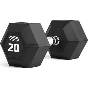 Tiguar Jednoruční činka gumová HEX 20 kg Tiguar (cena za 1 ks)