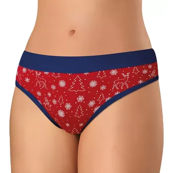 Kalhotky Dámské kalhotky Andrie se zimními motivy PS 1042 červené velikost L-42/44