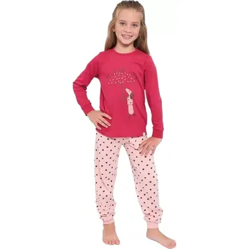 Chlapecké pyžamo Dívčí hřejivé dlouhé pyžamo Muyedemi 690999 cherry velikost 152