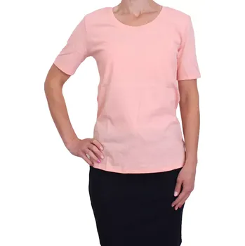 Dámské tričko Bavlněné tričko pro ženy Pleas 181720 losos velikost M