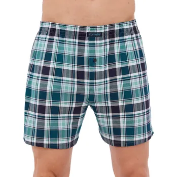 Pánská móda Trenýrky do podkovy Cornette Comfort 002/291 zelená kostka velikost 5XL-70/72