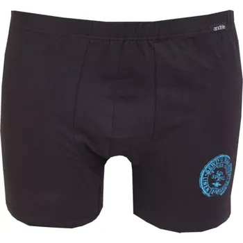 Boxerky Pánské boxerky bavlna/lycra Andrie PS 5869 černé velikost XXL-58/60