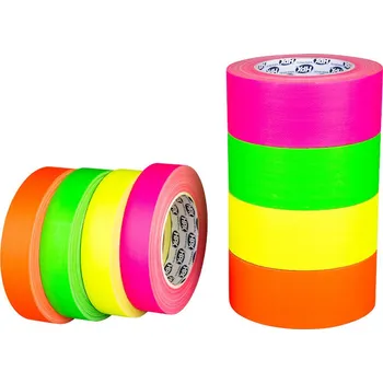 Lepicí páska Fluorescenční textilní gaffer páska 25 mm Žlutá