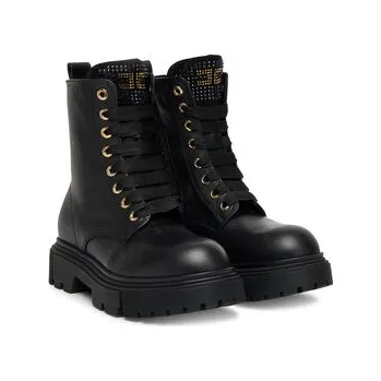 Dámský župan Elisabetta Franchi Turistická obuv Lace-Up Bootie F4A5-E0411-1251 S Černá 34