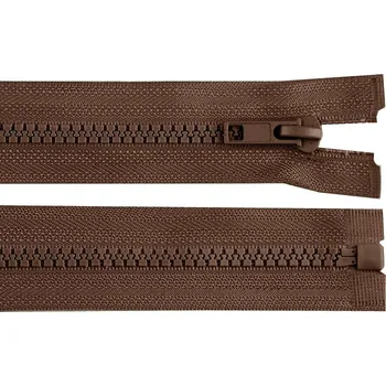 Zip Zip kostěný bundový šíře 5 mm, délka 60 cm - hnědý čokoládový