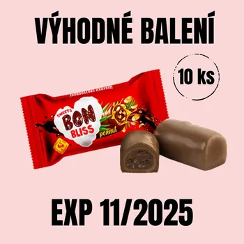 Čokoláda NUTSMAN Mini čoko bonbony s arašídovou náplní Bon Bliss 10 ks EXP 12/2025