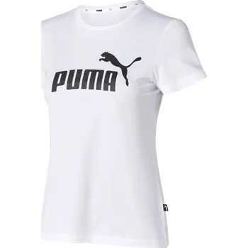 Dámské oblečení Puma Dámské triko ESS Logo Tee (bílá, L)