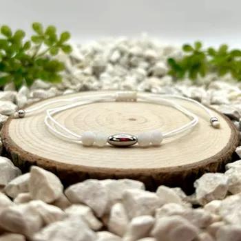 Náramek Certom Provázkový náramek achát bílý 0316