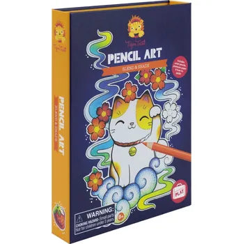 omalovánky Tiger Tribe Kreativní sada Pencil Art - Blend and Shade