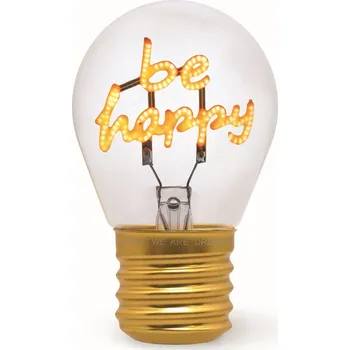 Dekorativní svítidlo Legami Bulb Fiction - Be Happy