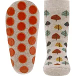 Ewers Stoppersocken GOTS Bäume dkl beige mel 31-34