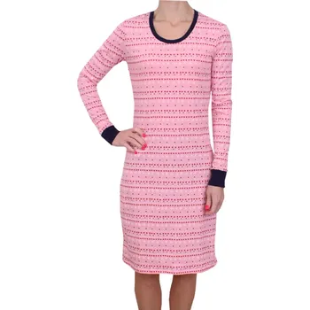 Dámské noční prádlo Bavlněná dámská noční košile s dlouhým rukávem Pleas 176281 velikost XS