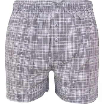 Trenýrky Pánské bavlněné trenky s jemným vzorem kostky Andrie PS 5886 šedá velikost L-50/52