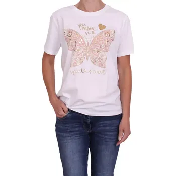 Dámské tričko Bavlněné tričko s motýlem CO2324 velikost S/M