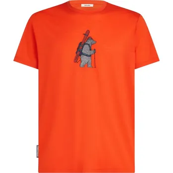 ICEBREAKER Mens 150 Tech Lite SS Tee Bear Tour, Fervid (vzorek) velikost: M