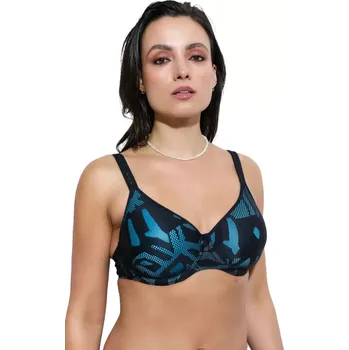 Dámské plavky Triola plavky 88250 tyrkys s vyššími kalhotkami velikost 70I