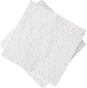 Papírový ubrousek Ginger Ray UBROUSKY bílé s růžovozlatými puntíčky
