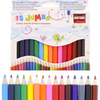 Kresba Jumbo pastelky 15ks s ořezávátkem