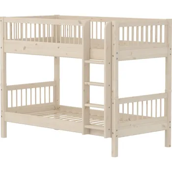 Dětská postel Flexa Bunk bed w. Bars Str. Ladder White 200x90