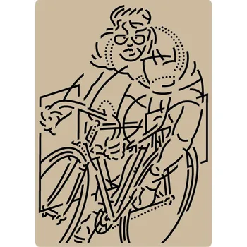 Plakát Grafika Matěje Činčery 620 x 860 mm - HUMAN LOCOMOTIVE šedá