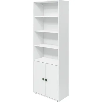 Knihovna Flexa Maxi knihovna Flexa - Roomie dvojdveřová (bílá/tm.zelená)