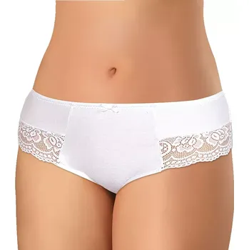 Dámské spodní prádlo Kalhotky s krajkou pro ženy Andrie PS 2711 bílé velikost XL-46/48