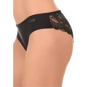 Kalhotky Luxusní dámské brazilky Leilieve s krajkou - italská kvalita, černá L i321_96388-462114