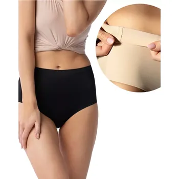 Kalhotky Vyšší mírně stahující kalhotky Julimex Amber Maxi černé velikost XXL-50/52