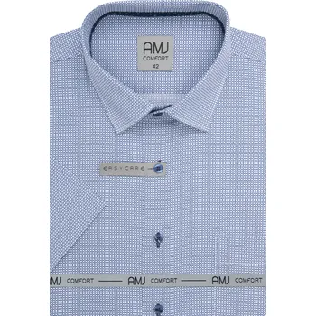 Elegantní košile pro muže AMJ Comfort Slim VKSBR 1434 bílo-modrá velikost 43