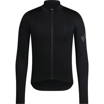 cyklistický dres Rapha Men's Pro Team Long Sleeve Midweight Jersey - Black/White XXL