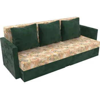 Pohovka Rozkládací pohovka Botanical/tmavě zelená s područky