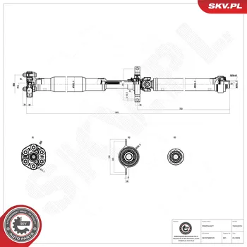 Poloosa kola Hnací hřídel - poloosa ESEN SKV 76SKV070