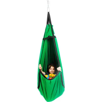 Zahradní houpačka EMPIS Terapeutická houpačka "VAJÍČKO" s míčky Barva: Tmavě zelená, Míčky: Barevné míčky