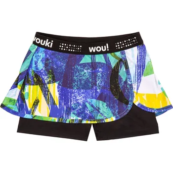 Dívčí sukně Wouki Dívčí sportovní kraťasy se sukní KAWAUSO - blue forest 152