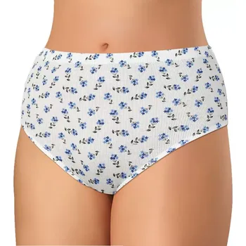 Kalhotky Dámské kalhotky Andrie PS 1710 kytičky bílá velikost 3XL-54/56