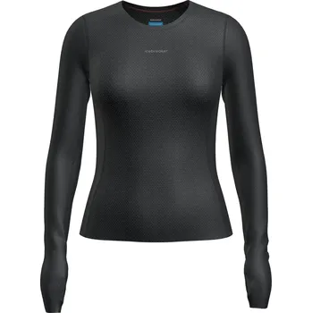 Icebreaker Women's Merino 75 Cool-Lite Featherlight LS Crewe - black M