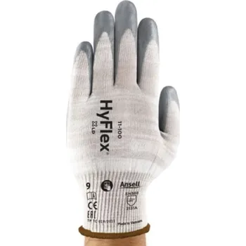 Pracovní rukavice RUKAVICE POVRSTVENÉ antistatické nitril (dlaň) ESD HYFLEX 11-100 šedá 10 (XL)