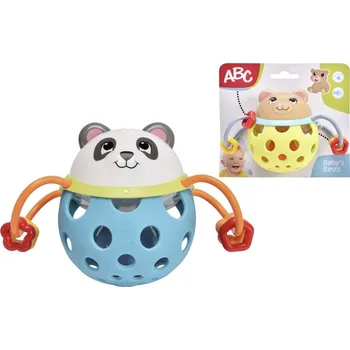 Hračka pro nejmenší ABC Chrastítko medvídek/panda 10 cm, 2 druhy