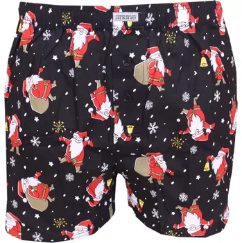 Trenýrky Vánoční trenky Andrie pro muže PS 5848 černé velikost XXL-58/60