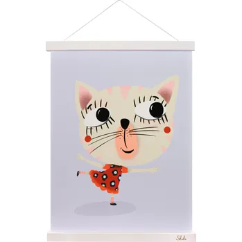 Dekorace do dětského pokoje Skibi Art print A3 bílá - Amelína tančí