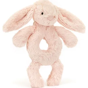 plyšák Jellycat Bashful Blush Bunny Ring Rattle růžová 18 cm