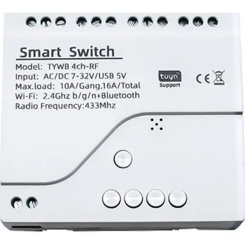 4CH WiFi Tuya Smart Switch, AC/DC 7-32V, relé modul podpory dálkového ovládání |TUYA-4CH-H