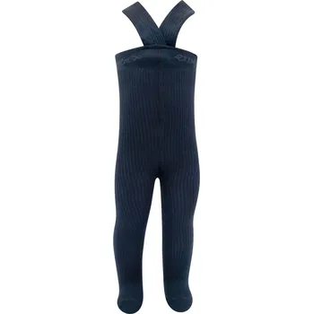 Ewers Strumpfhose Rippe Mit Trägern - navy