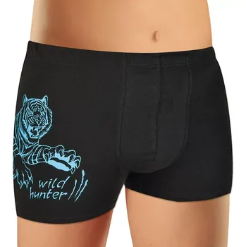 Boxerky Pánské boxerky s obrázkem Andrie PS 5865 černé velikost M-46/48