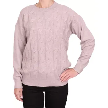 Dámský svetr Dámský svetr Marinello s jemným vzorem 56281 fango velikost XL