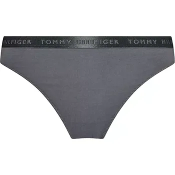 Kalhotky Dámská bavlněná tanga Tommy Hilfiger UW0UW04480 šedá velikost L-42/44