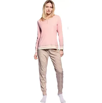 Dámské pyžamo Dámské dlouhé pyžamo Infiore 652173 losos velikost L