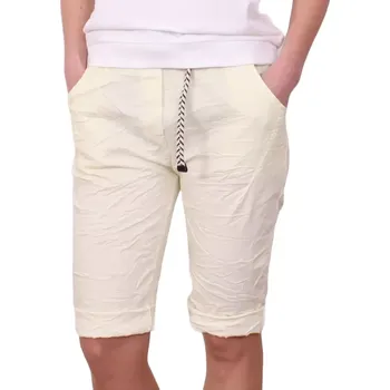 Dámské lehké šortky 21778 vanilka velikost M/L