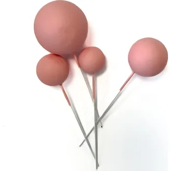 Jedlá dekorace na dort Sugar and Cakes SADA ZÁPICHŮ - BALÓNKY RŮŽOVÉ 4ks